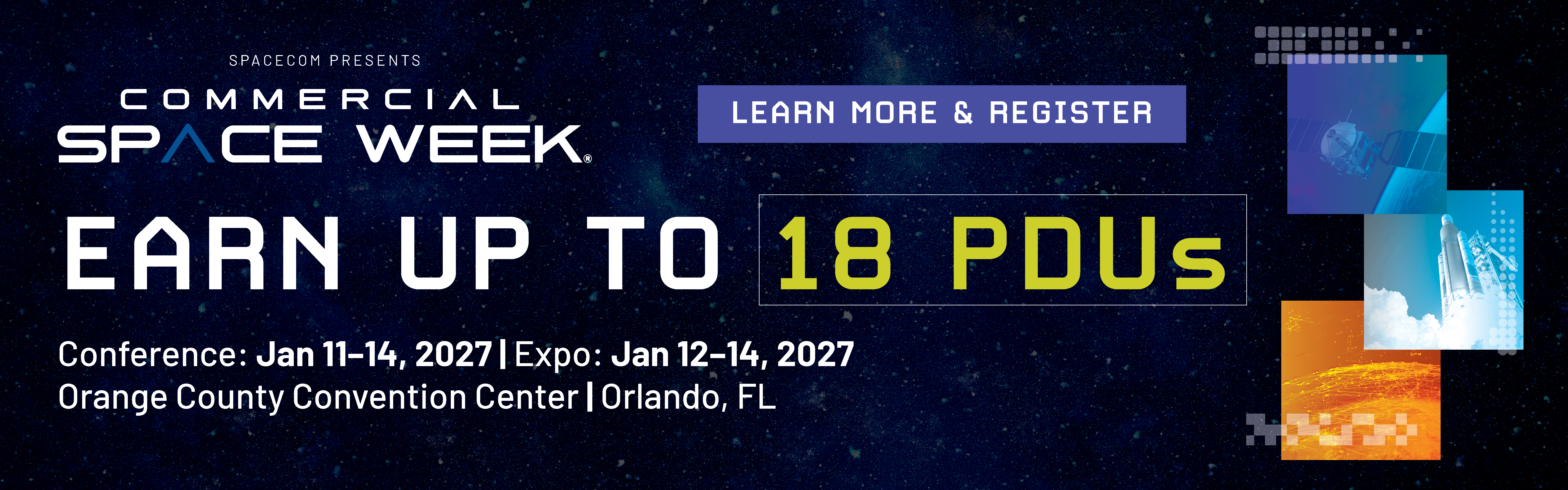 Commercial Space Week 2027, January 11–14 in Orlando. Learn more and register.